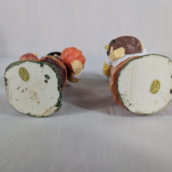 Thanksgiving Pilgrim Couple Rustic Figurines Table Centerpiece Vintage 1995 STC - Picture 7 of 7